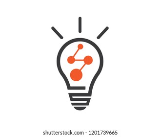 light bulb design logo template