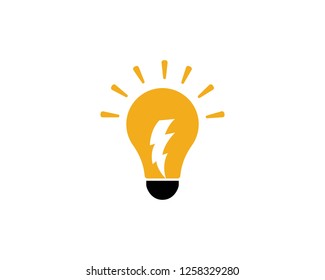 light bulb design logo template