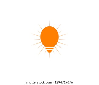 Light bulb design logo template