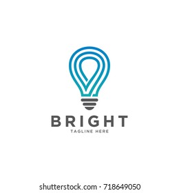 Light Bulb Design Logo Template