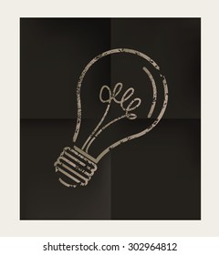 Light bulb design on black background,vector