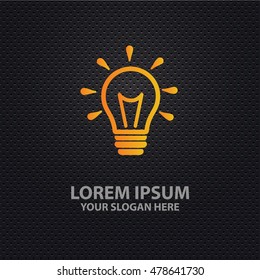 Light bulb design on dark background,vector