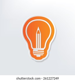 Light bulb design on white background,clean vector