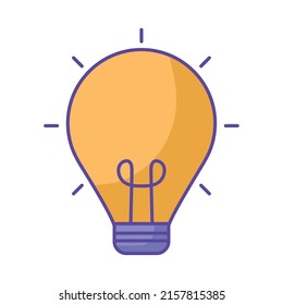 light bulb design over white