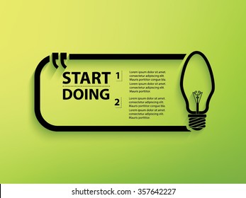 Light bulb Design and text box,vector