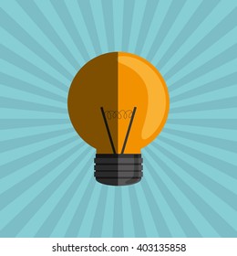 Light bulb design, vector illustration