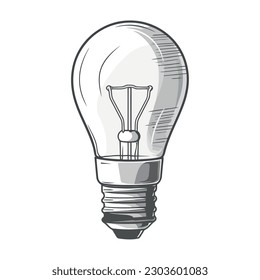 light bulb design vector over white