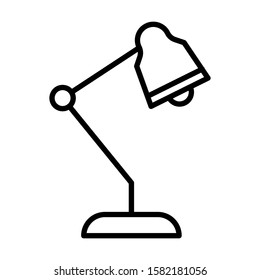 light bulb desk lamp icon vector