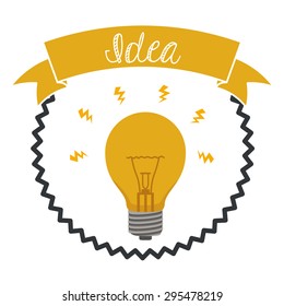 light bulb  digital design, vector illustration eps 10