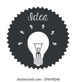 light bulb  digital design, vector illustration eps 10