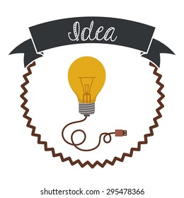 light bulb  digital design, vector illustration eps 10