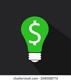 Light bulb and dollar sign