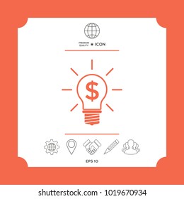 Light bulb with dollar symbol business concept