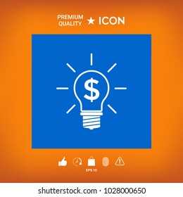 Light bulb with dollar symbol business concept