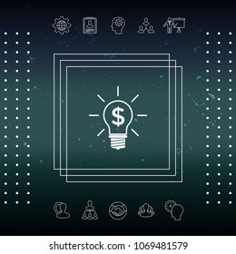 Light bulb with dollar symbol business concept