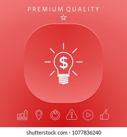 Light bulb with dollar symbol business concept