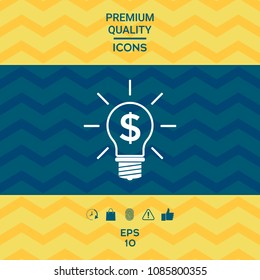 Light bulb with dollar symbol business concept