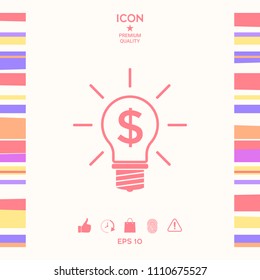 Light bulb with dollar symbol business concept