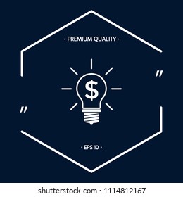 Light bulb with dollar symbol business concept