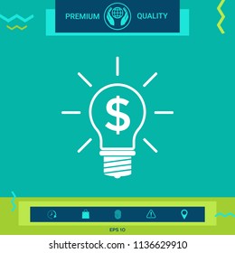 Light bulb with dollar symbol business concept