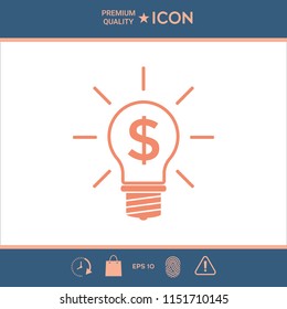 Light bulb with dollar symbol business concept