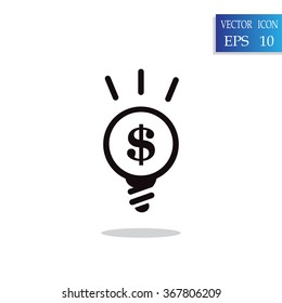  Light bulb with dollar symbol business concept.