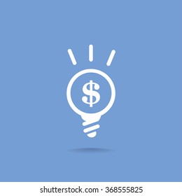  Light bulb with dollar symbol business concept.
