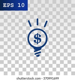  Light bulb with dollar symbol business concept.