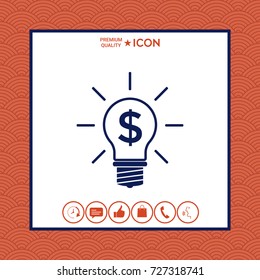 Light bulb with dollar symbol business concept