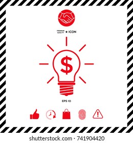Light bulb with dollar symbol business concept