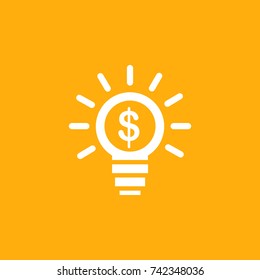 Light Bulb with Dollar Symbol Business Concept  
