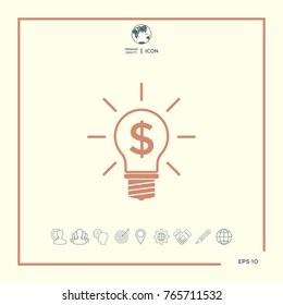 Light bulb with dollar symbol business concept
