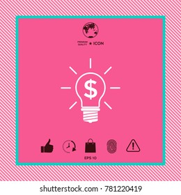 Light bulb with dollar symbol business concept