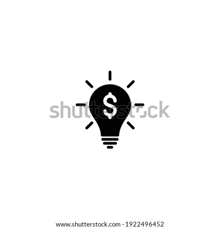 Light Bulb with dollar symbol vector for computer, web and mobile app 