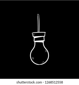 Light Bulb doodle idea vector icon