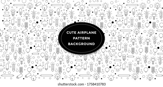 Light bulb doodles pattern background. outline vector illustration