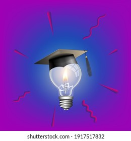 Light bulb with drawing business success strategy plan idea, Inspiration concept modern design template workflow layout, diagram, step up options, Vector illustration