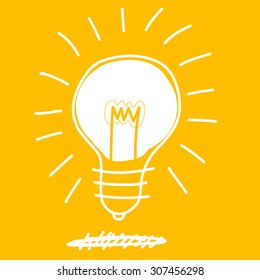 light bulb drawing sketch vector art