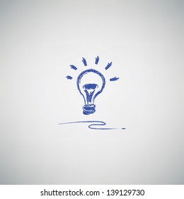 Light Bulb Drawing,vector