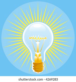 Light bulb. Easy to change colors and modify.