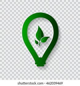 Light bulb eco concept. Bulb vector illustration