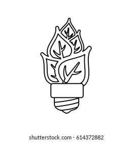 light bulb eco leaves
