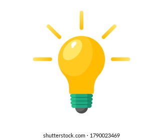 Light bulb. Electric lamp as symbol of a good idea. Inspiration and creativity concept. Education and discovery. Invention.