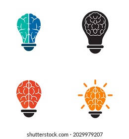 Plantilla vectorial de diseño de logotipo eléctrico bombilla