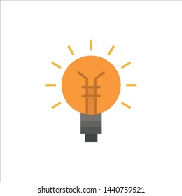Light bulb, Bulb, Electrical, Idea, Lamp, Light  Flat Color Icon. Vector icon banner Template