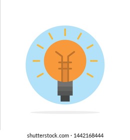 Light bulb, Bulb, Electrical, Idea, Lamp, Light Abstract Circle Background Flat color Icon