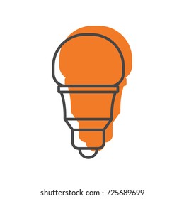 Light bulb Electrical lamp doodle icon vector illustration for design and web isolated on white background. Light bulb lamp vector object for label and advertising
