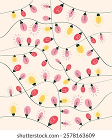 light bulb electrical sketch design background flat idea