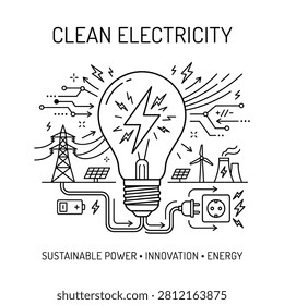 Light bulb with electricity flowing through