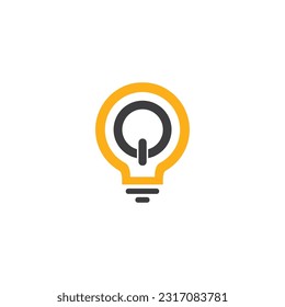 Logotipo de energía eléctrica de la bombilla de luz